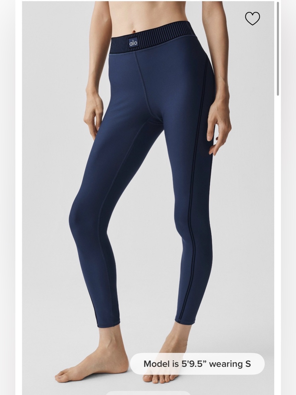 NWT Alo Yoga Airlift 7/8 High-Waist Line-Up Legging Navy